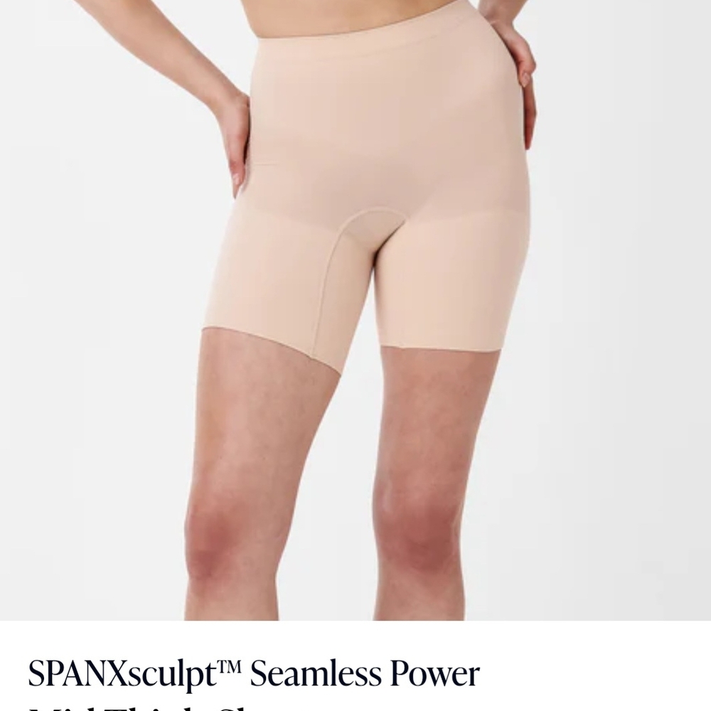 SPANX Cream Seamless Shapewear Shorts